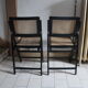 Paire de chaises pliantes bois et cannage