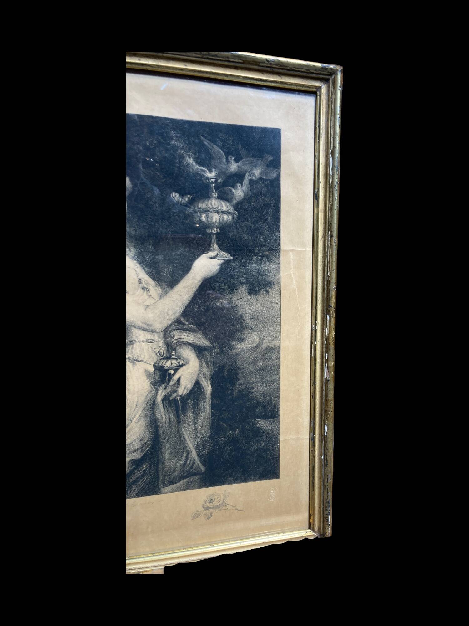 Engraving of a woman.