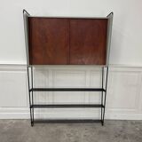 Vintage shelf in metal and wood