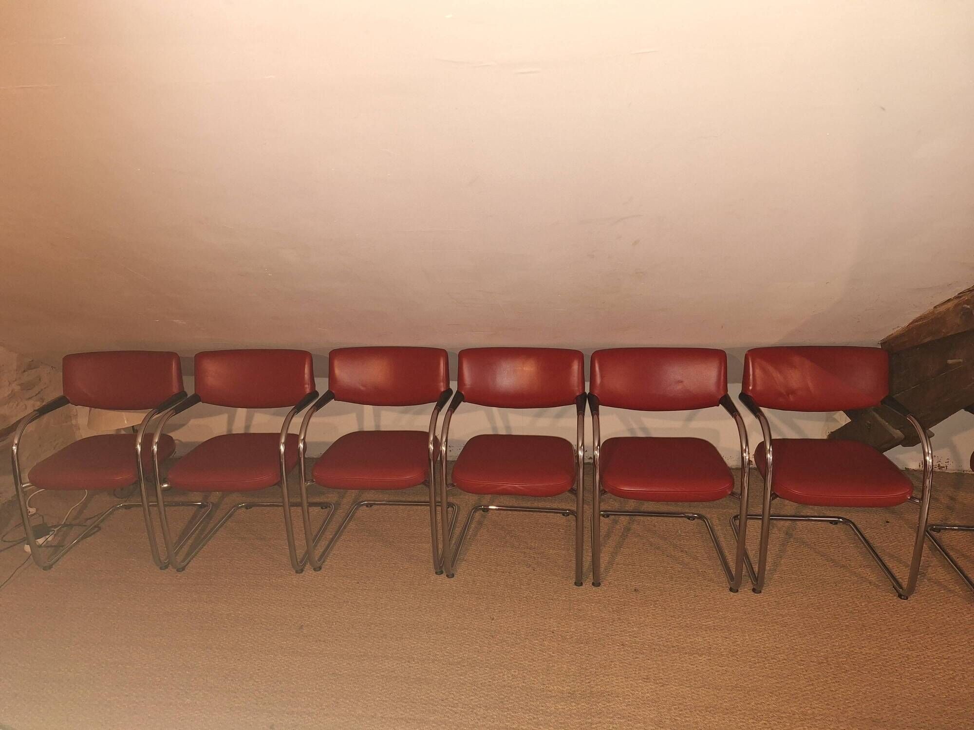 Vitra visasoft visavis - set of 6 red - citterio & glen oliver löw for vitra