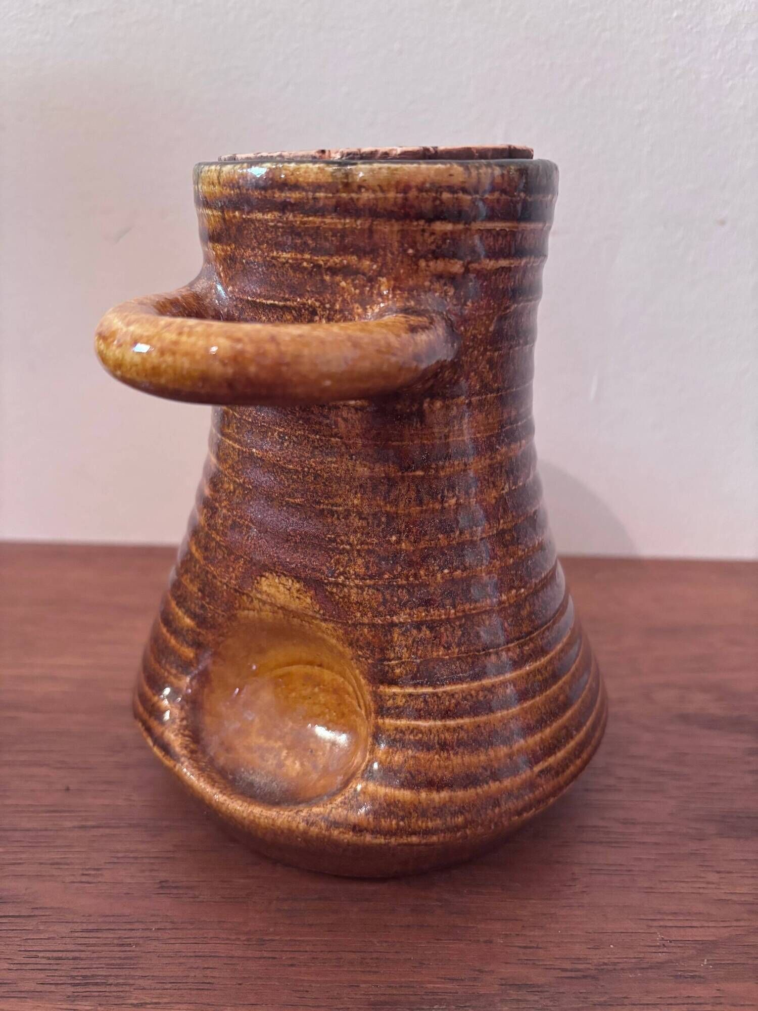 Accolay vintage 1950 ceramic jug & mustard pot signed double a