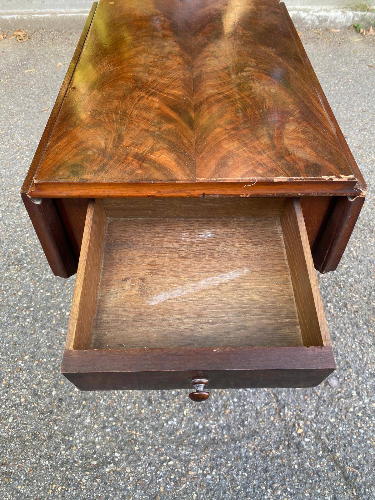 Victorian bedside table with shutters and drawers
