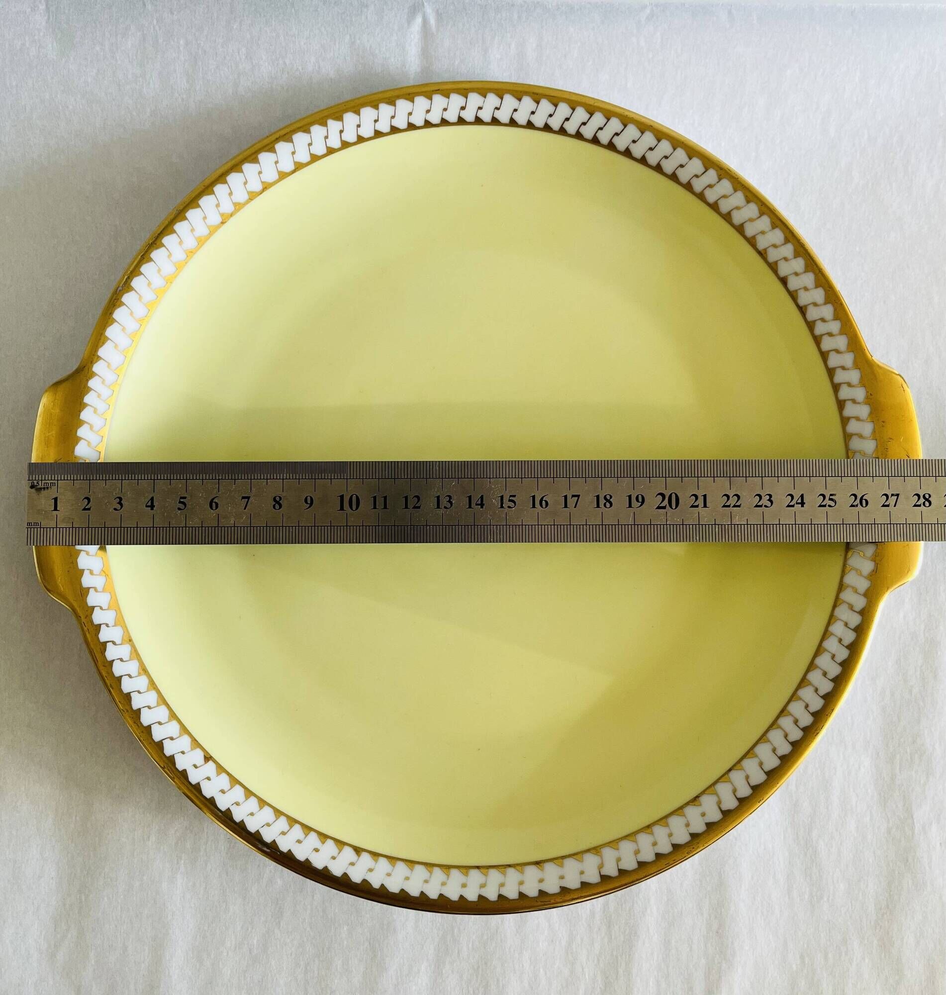 Vintage cake dish in German porcelain, KPM Krister Germany, decoration.