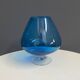 Empoli Blue large cognac glass shape vase 1960s