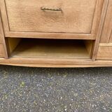 Renovated vintage Art Deco Parisian buffet in wood, 1940, 144cm.