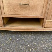 Renovated vintage Art Deco Parisian buffet in wood, 1940, 144cm.