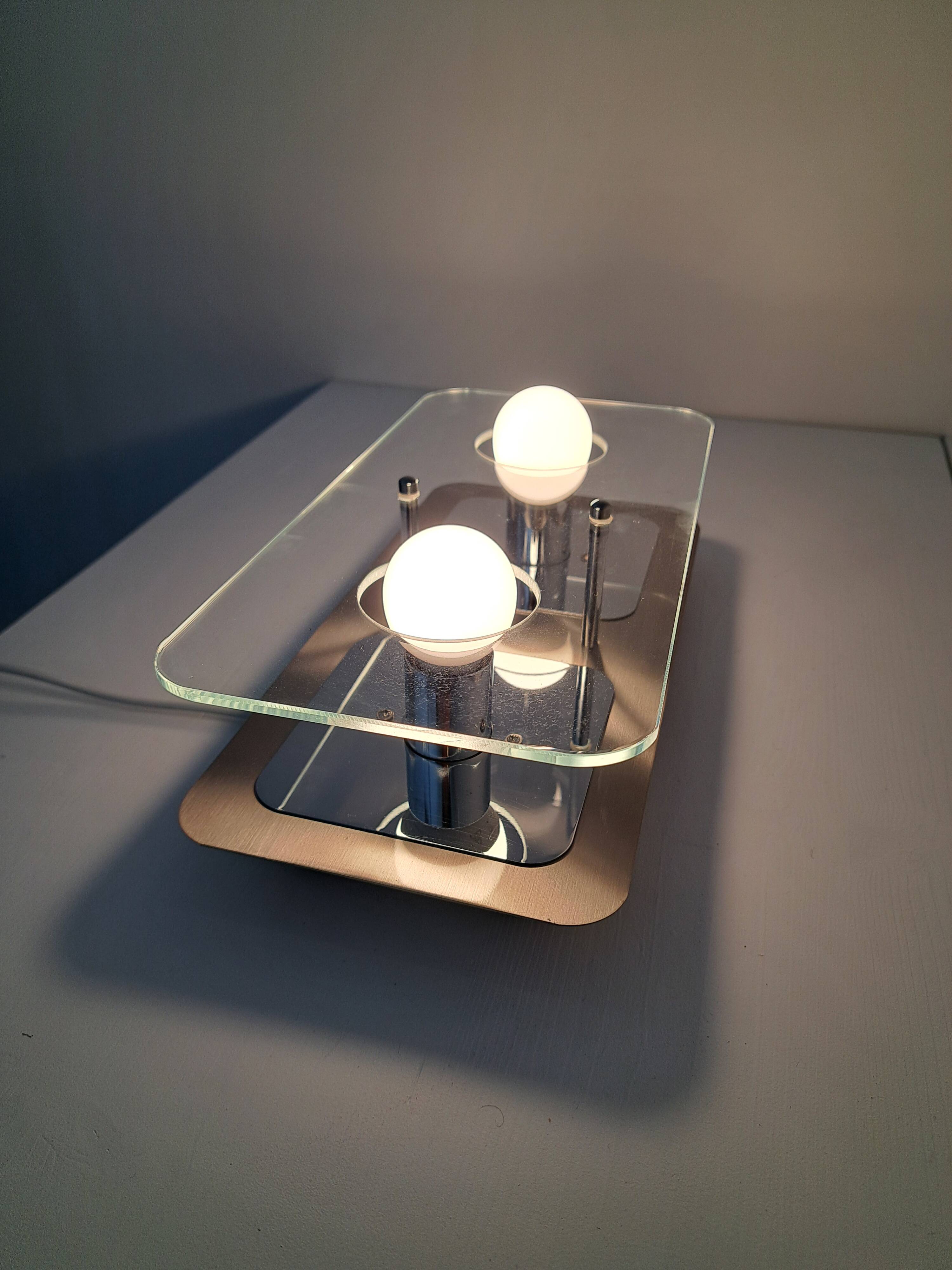 Wofi Leuchten dlg Oxar space age vintage double mirror wall light