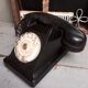 Black bakelite telephone