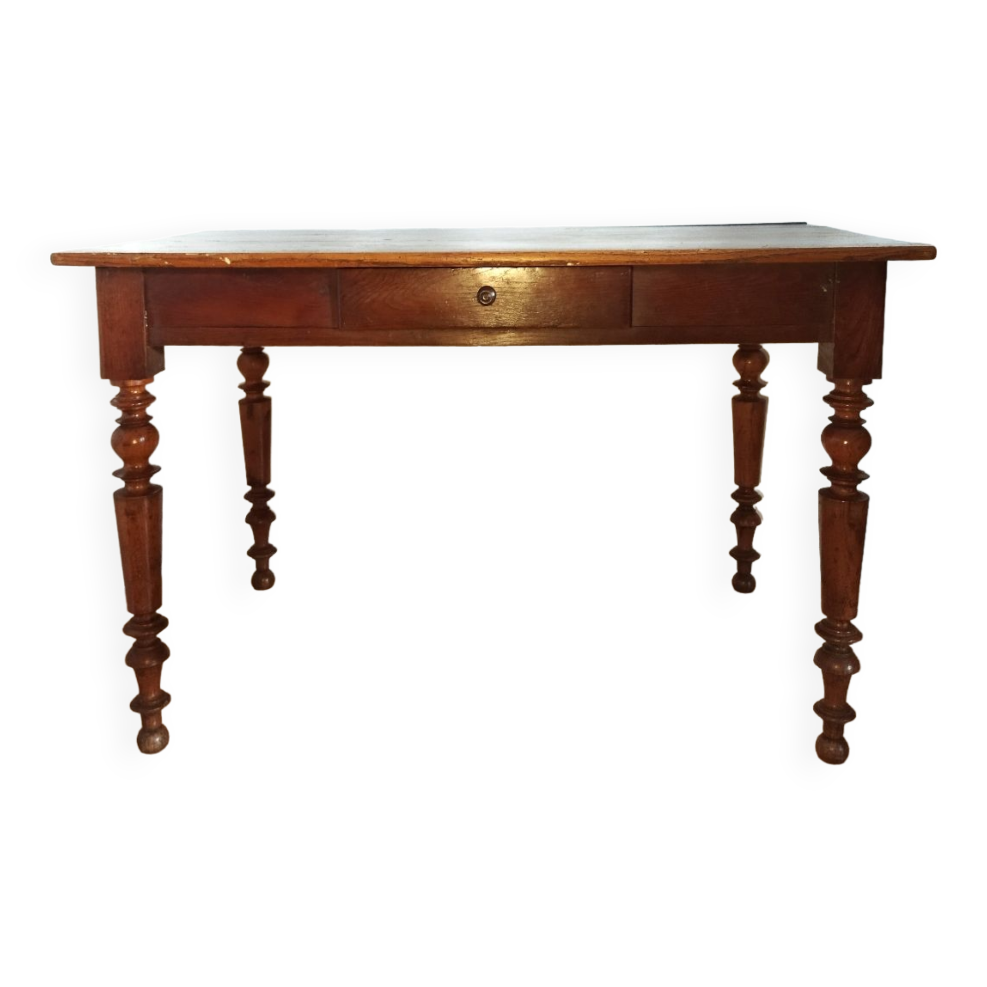 Desk with turned legs