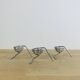 3 vintage stainless steel spring egg cups