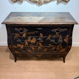 Chest of drawers with 3 drawers, Chinese decor, 20th century.