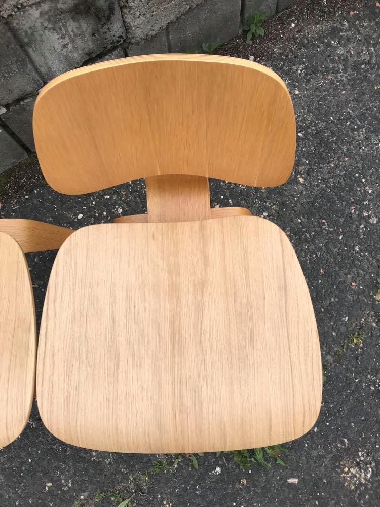 Restored molded plywood chairs