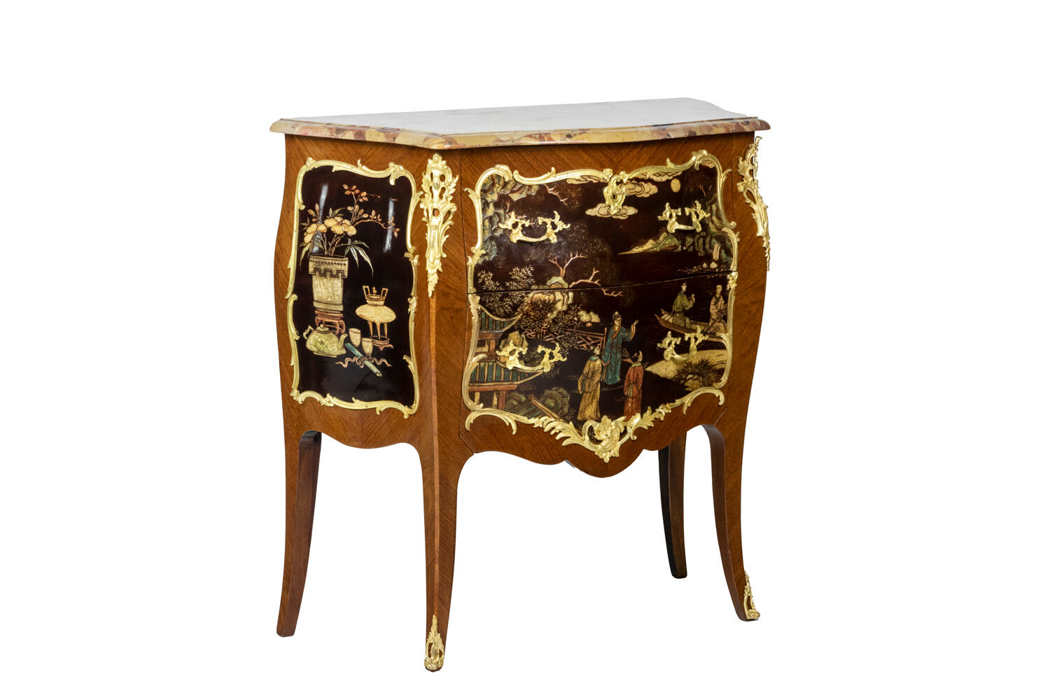 Louis XV style jumping chest of drawers, circa 1950