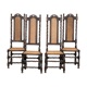 Série de 4 chaises cannées