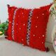 Red Berber cushion with sequins 45x50cm