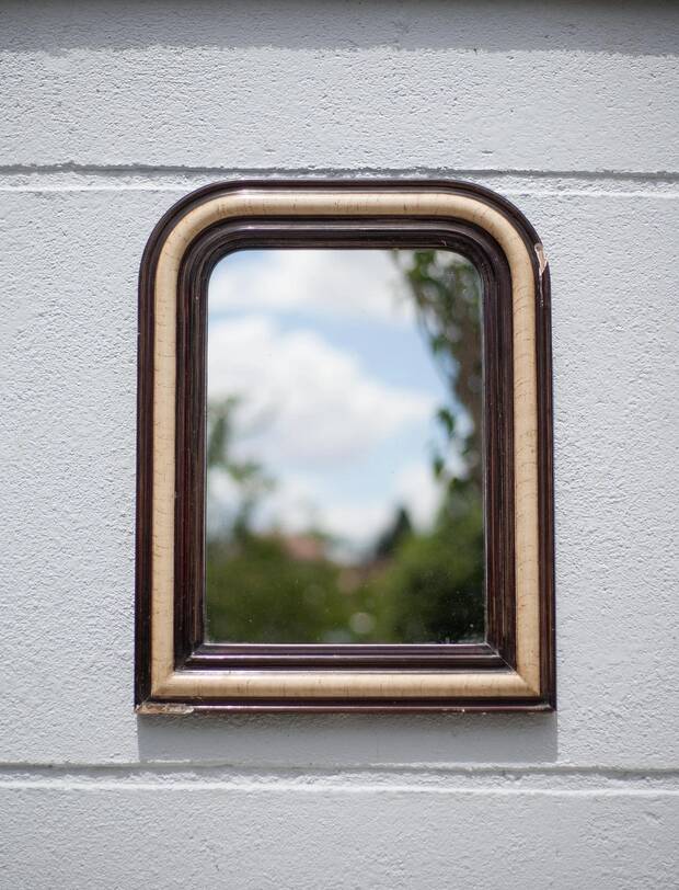 Vintage wall mirror, Napoleon III mirror, wood and stucco mirror, wall mirror, interior decoration
