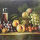 Table HST "Still Life with Fruits" M. Aaron (?) 20th century school