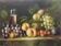 Table HST "Still Life with Fruits" M. Aaron (?) 20th century school
