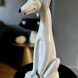 Enameled porcelain dog