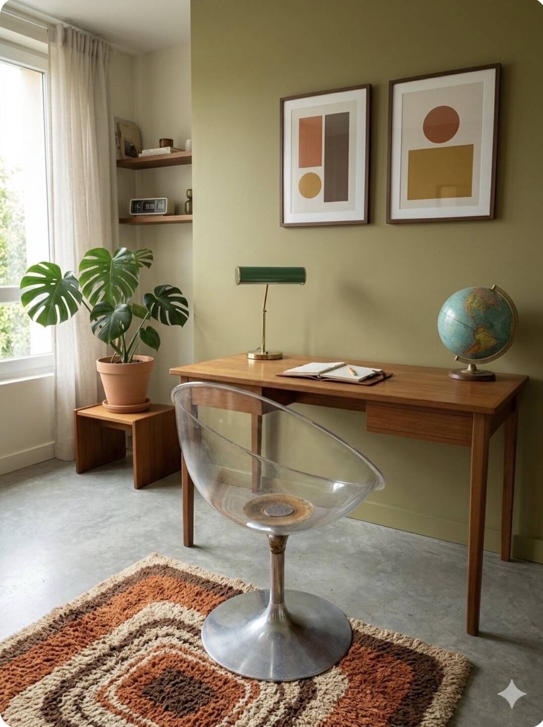 Transparent swivel armchair "Eros" by Philippe Starck for Kartell