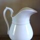 White faience pitcher Swan Saint Amand