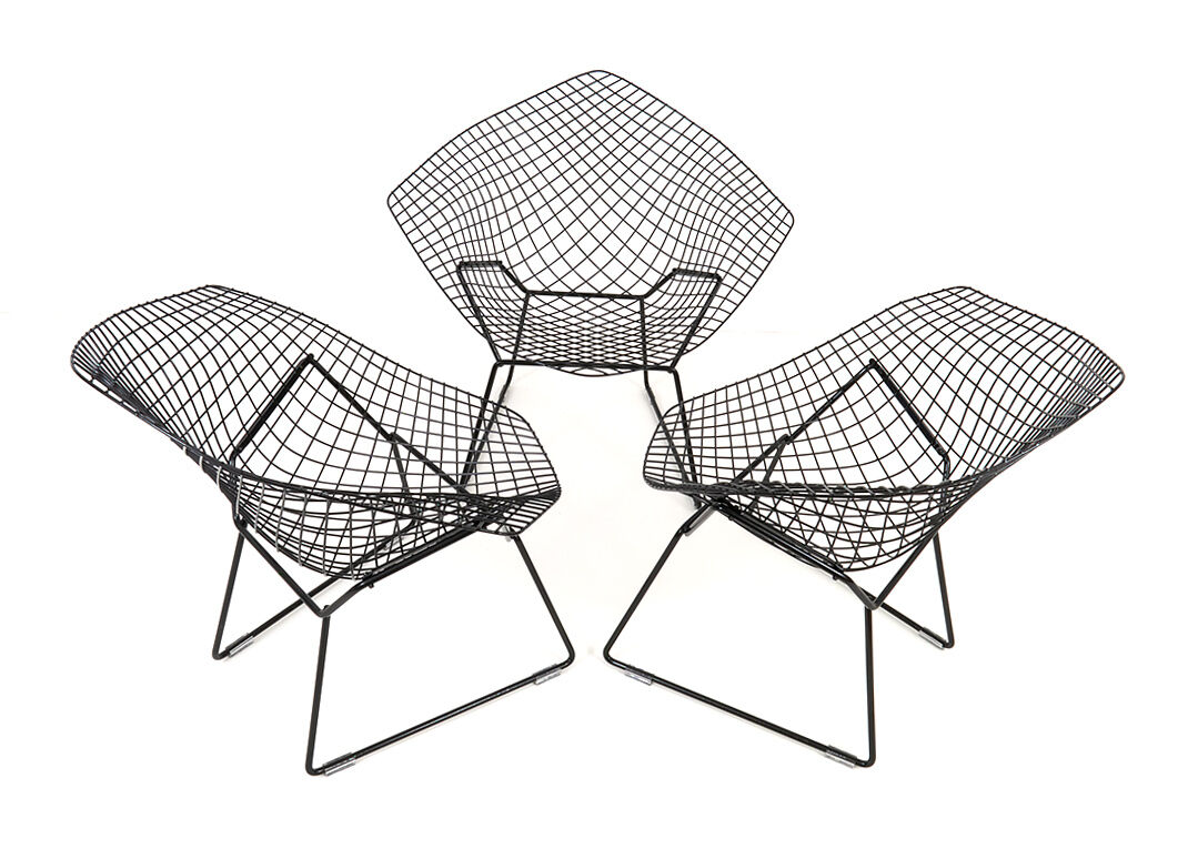 Set of 3, Diamond Chairs by Harry Bertoia for Knoll International