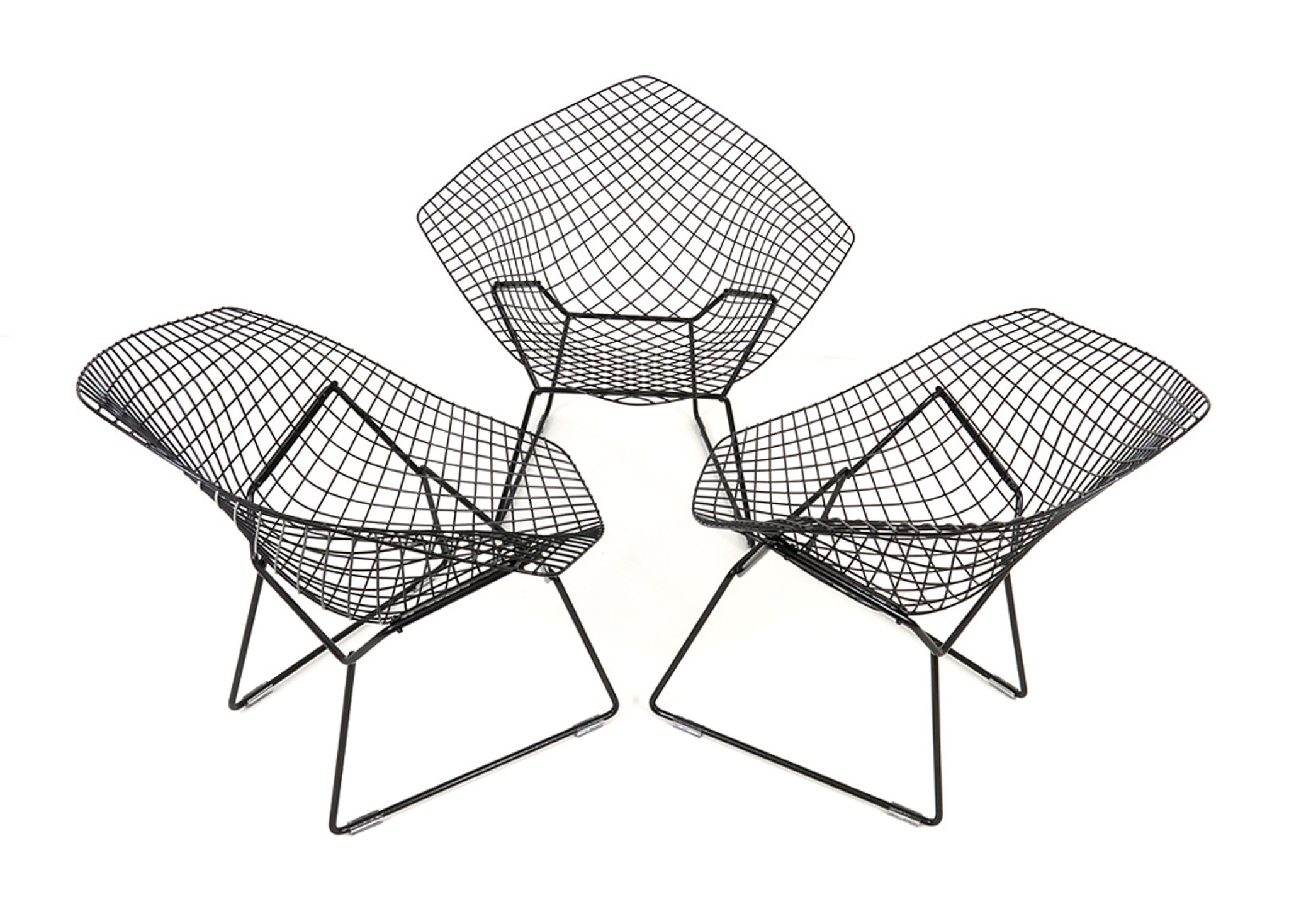 Set de 3 fauteuils Diamond par Harry Bertoia pour Knoll International