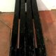 Patinated black minimalist bench