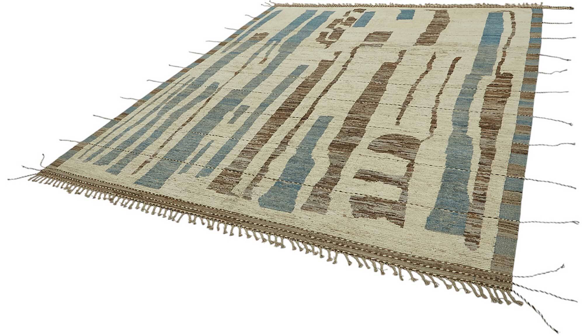 Hand-Knotted Tribal Unique 260 cm x 307 cm Beige Wool Carpet
