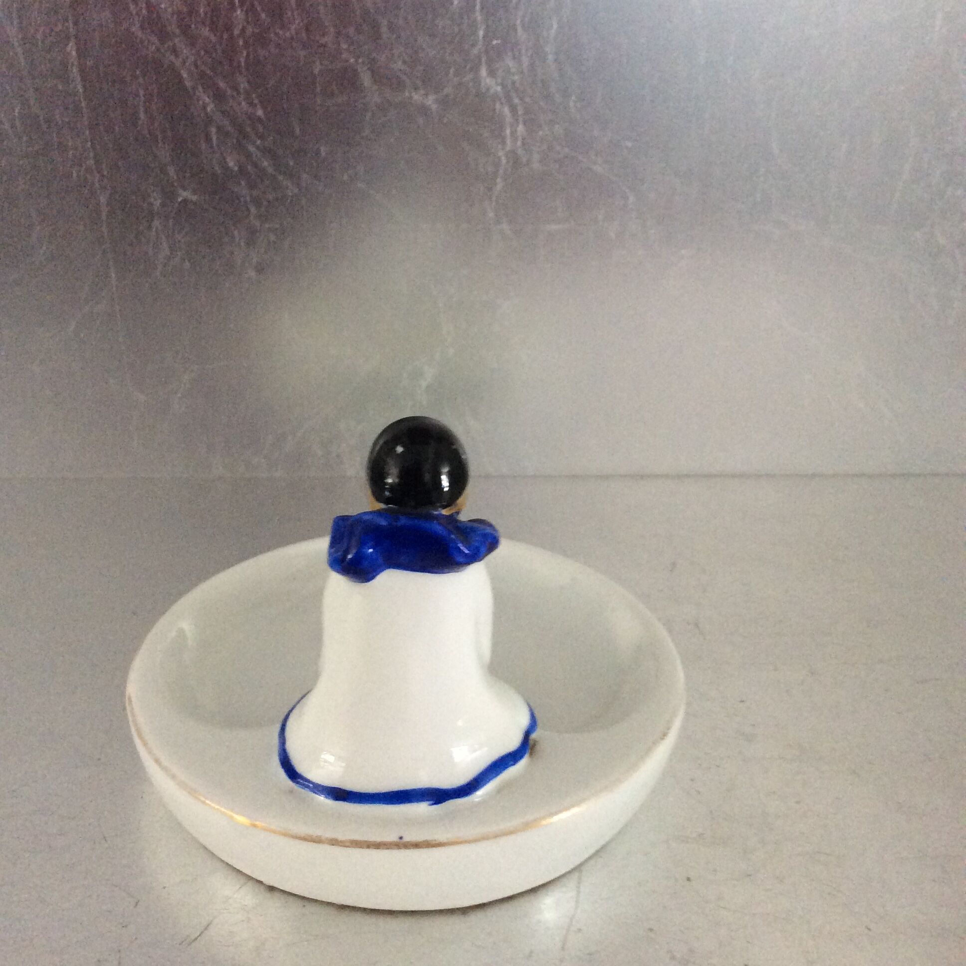 Empty vintage pocket Pierrot porcelain