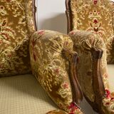 Paire de fauteuils bergère Louis XV