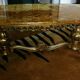 Coffee table marble and bronze Super sixties