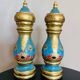 Vintage Italian Salt and Pepper Shakers - Hand Painted Wood