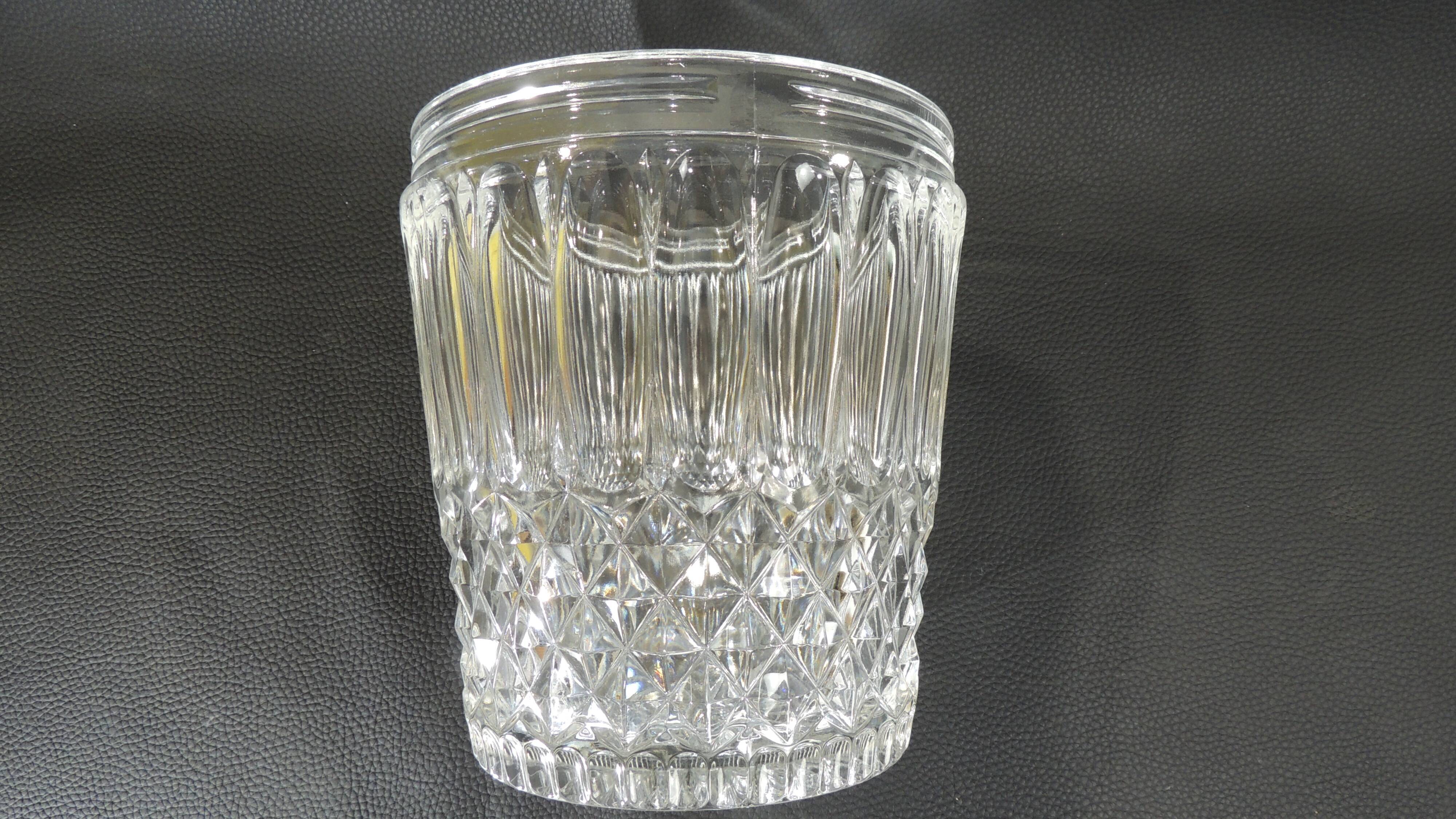 Vase / Bucket with champagne molded glass / vintage