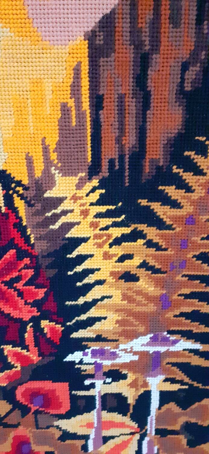 70's canvas painting