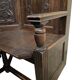 Vintage corner bench in wood in Henri II style