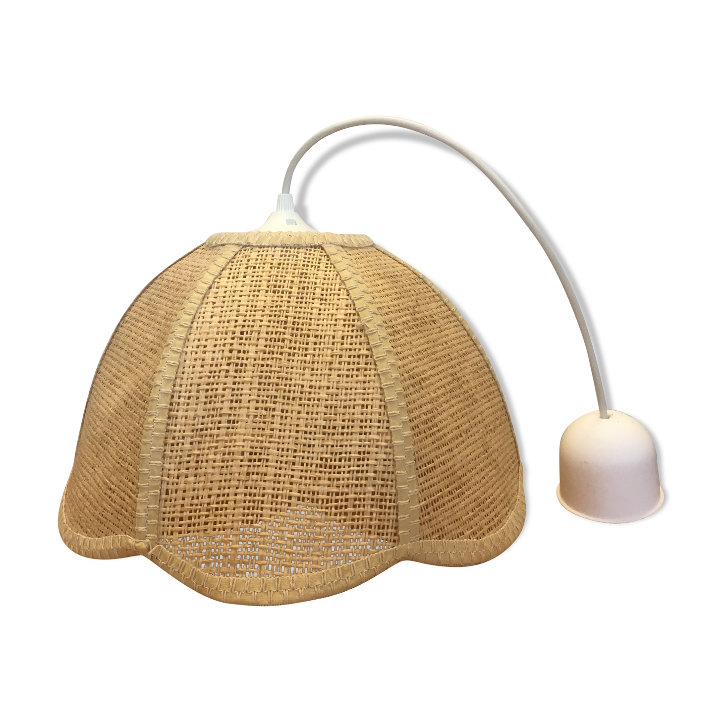 Rotin flower hanging lamp