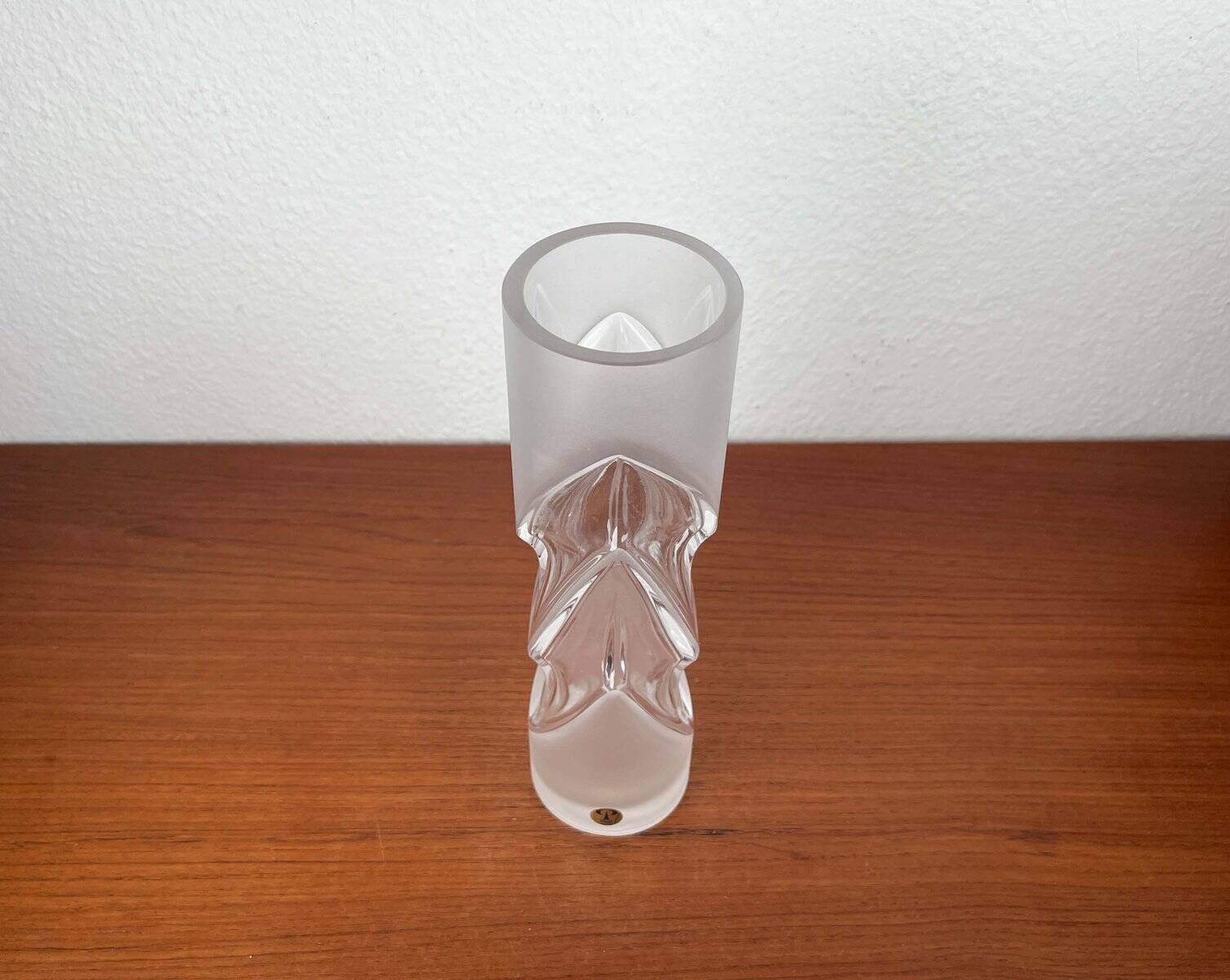Vintage glass vase from the German Malachit series by Peill & Putzler, 1970s.