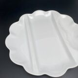 Compartmentalized plates in white Limoges porcelain