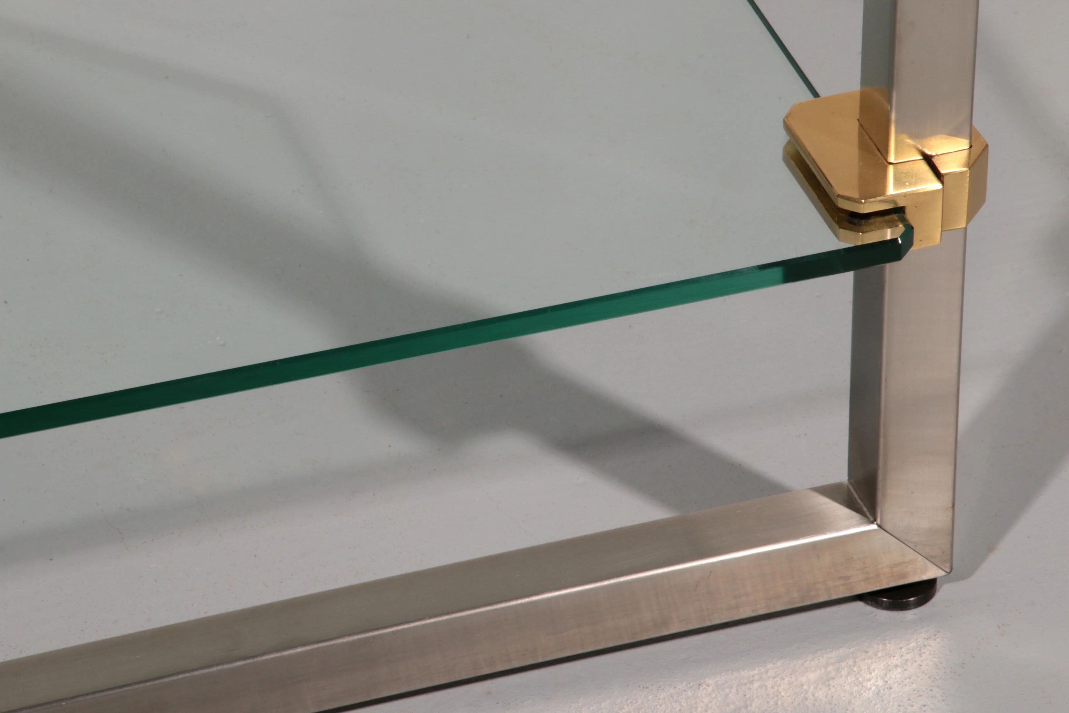 Peter Ghyczy 1970 corner cabinet – iconic stainless steel & aluminum model R16