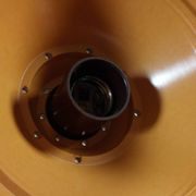Vintage suspension in yellow lacquered Bakelite from the 1950s.
