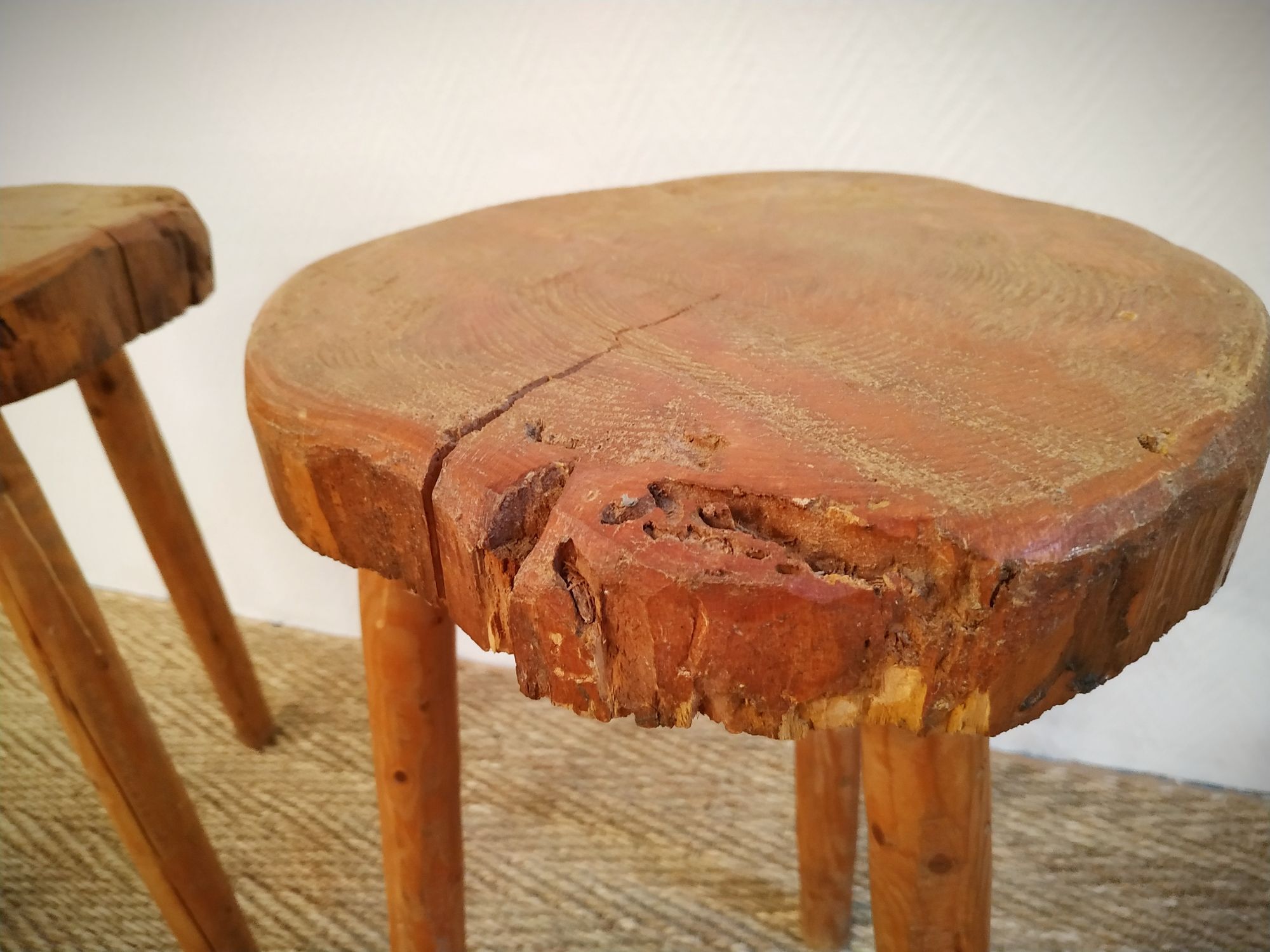 Pair of brutalist stools