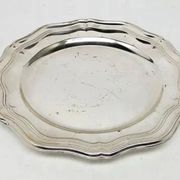 Plate, Art Deco, silver-plated brass, Sweden, 1950s