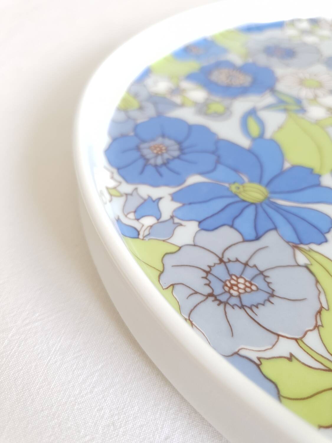 Vintage porcelain floral dish