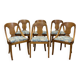 Set of 6 gondola chairs in blond mahogany - 20th century