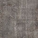 Vintage handmade turkish accent rug over-dyed in gray color