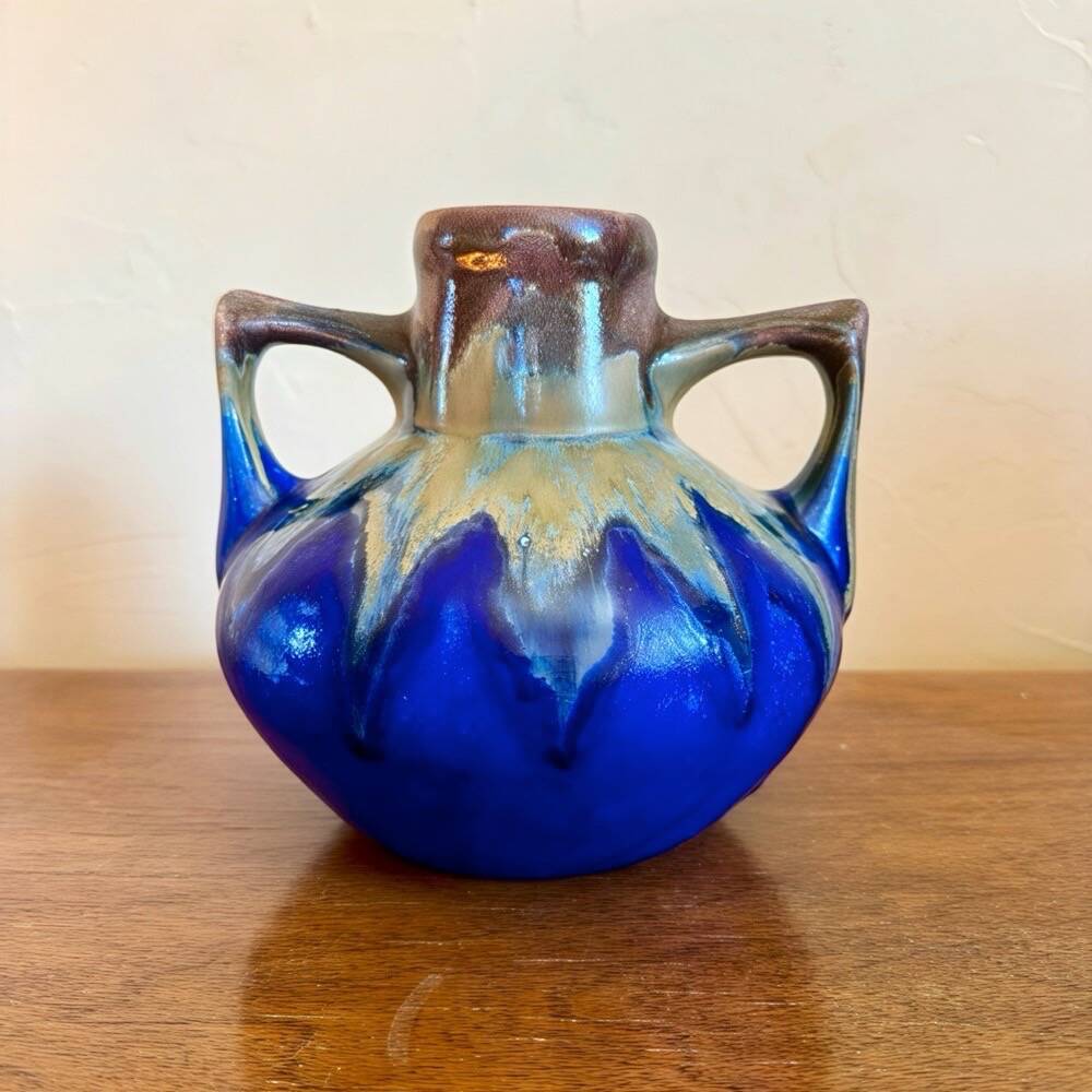 Glazed stoneware vase by Gilbert Méténier, early 20th century.