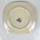 Square plate / Longchamp dish model "Diane", polychrome earthenware, late 19th century.