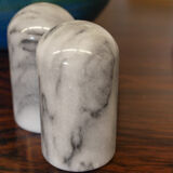 Salt and pepper shaker in Carrara marble