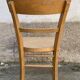 Set of 8 old light wood bistro chairs years 1957 stamps